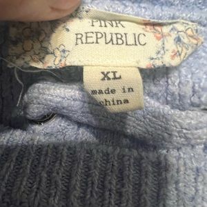 PINK REPUBLIC BABY BLUE SWEATER, XL, WORN ONCE